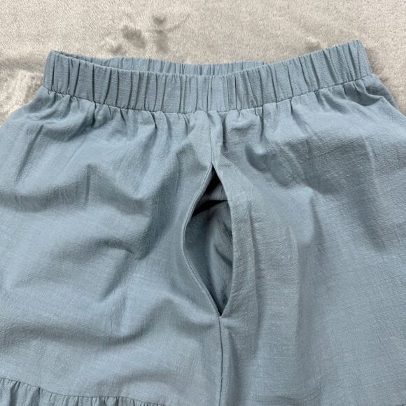 Anrabress Maxi Skirt Womens Small Blue Linen Summer Boho Flowy Tiered A-Line NWT - Picture 6 of 6